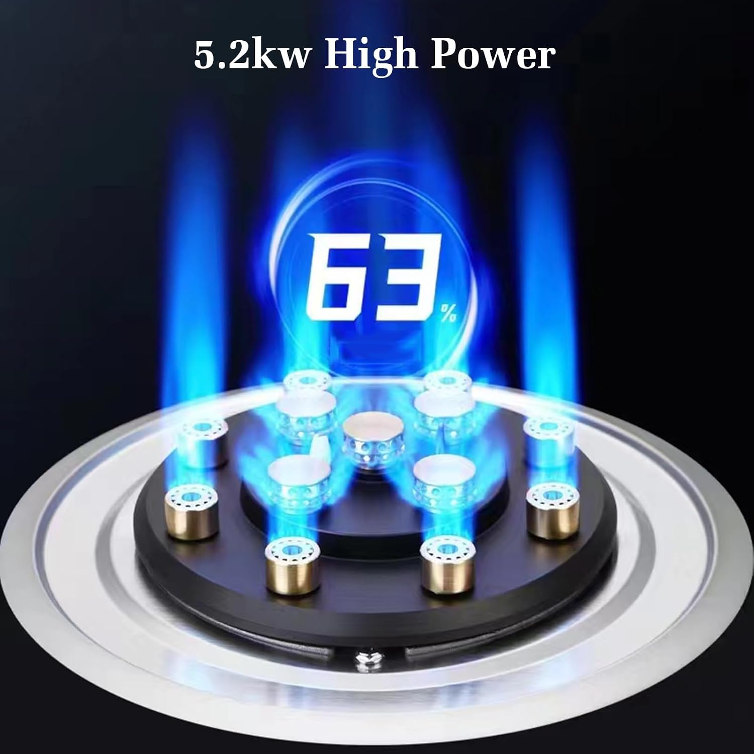 Gas Stove 1 Burner,5.2KW Catering Indoor Regulators,Gas/LP Gas Conversion Stove,with Flameout Protection and Timer,for Home Kitchen(LPG)