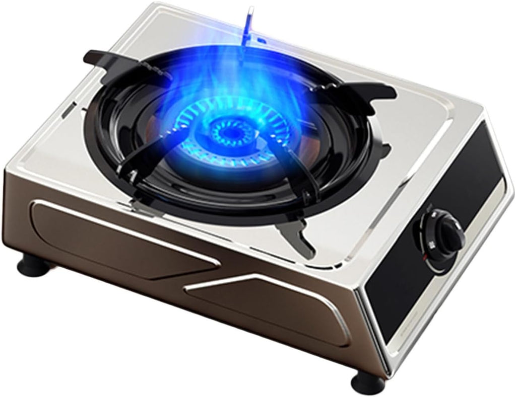 Portable Gas Stove,Cassette Stove,Max 14330.4BTU Single Burner Cassette Stove Piezo-Ceramic Ignition,for Camping Cooking Car Travel Home and Apartment (Color : LPG, Size : Style 1)