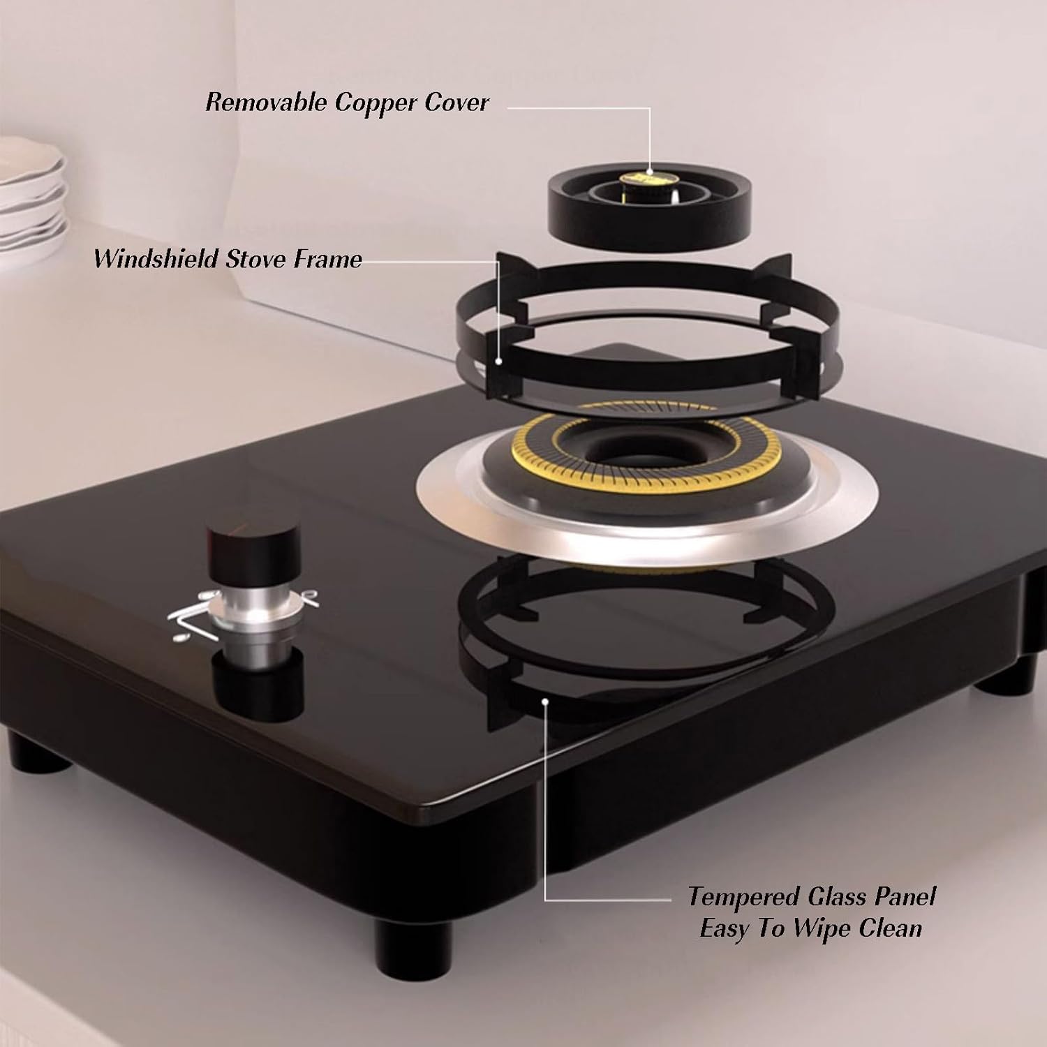 Single Burner Gas Stove,Commercial Gas Stock Pot Range,High Pressure Single Propane Burner,Stainless Steel,Ideal for Kitchens,Apartments