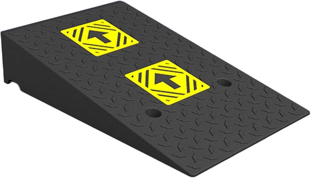 Heavy Duty 6614lb/3000kg Curb Ramp, Non-Slip Surface, Threshold Ramp with Yellow Arrow, Suitable for Car, Motorcycle, Bike, Wheelchair(80 * 50 * 16cm/31 * 20 * 6.3in)