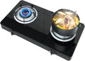 Propane Stove 2 Burners Portable Propane Stove,17742.4BTU High Power Tempered Glass Gas Cooktop for Home Use Food Stalls and Canteens (Color : LPG)