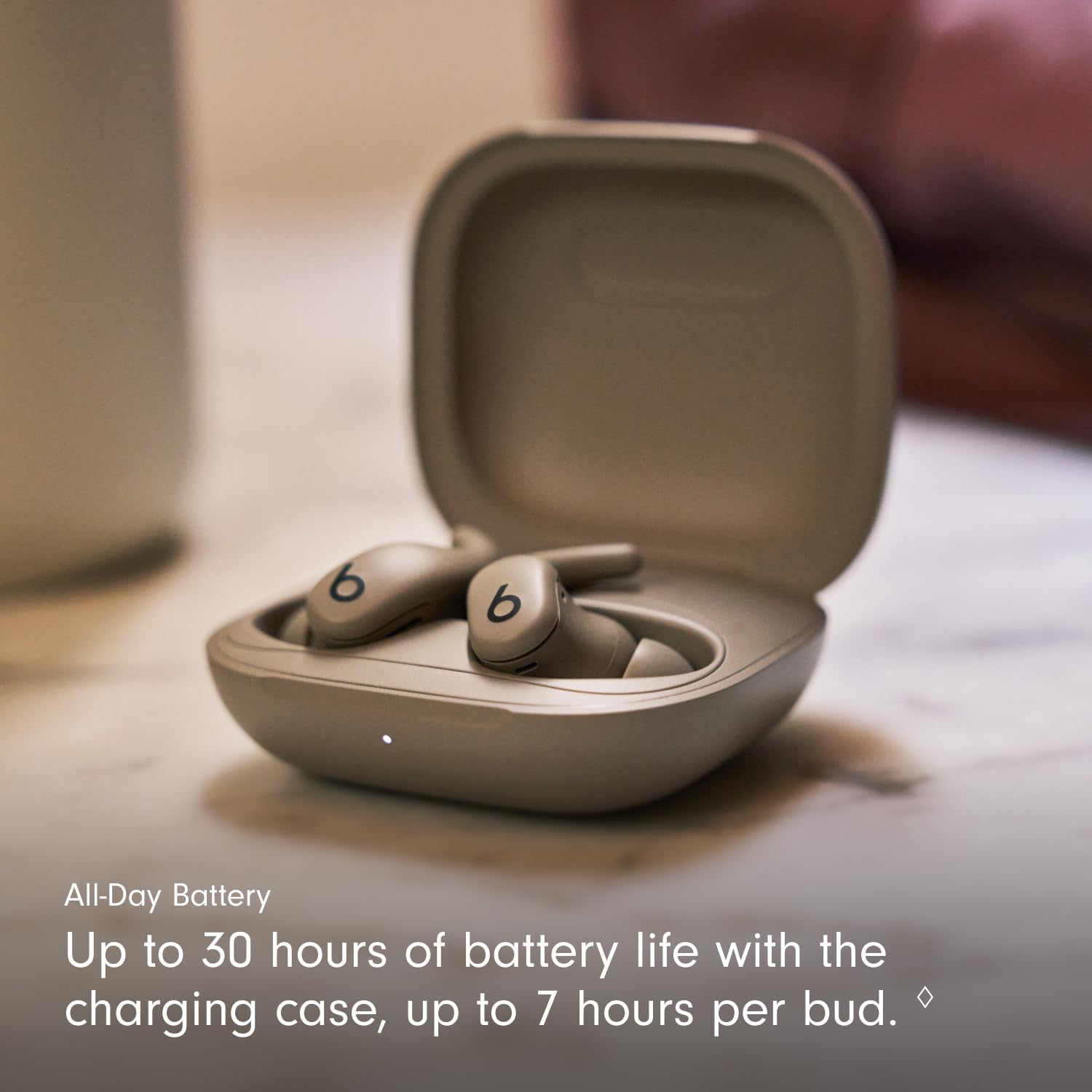 Beats Powerbeats Fit - Wireless Noise Cancelling Workout Earbuds with Secure-Fit Wingtips, Up to 30-Hour Battery Life, Sweat & Water Resistant, Apple & Android Compatible - Gravel Gray