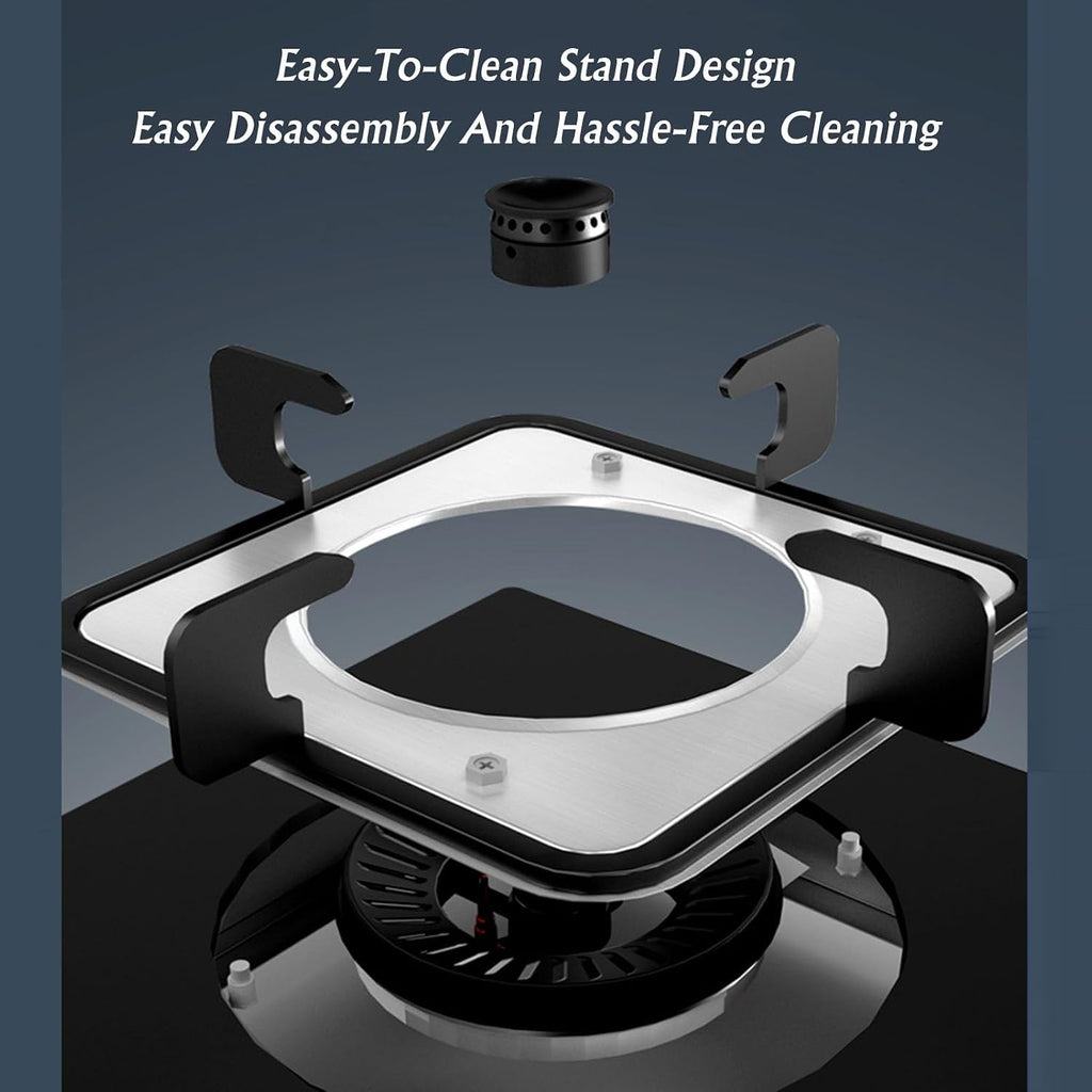 Propane Stove,2 Burners Portable Propane Stove,17060BTU High Power Tempered Glass Gas Cooktop for Kitchen Outdoor RV and Apartments(black) (Color : NG)
