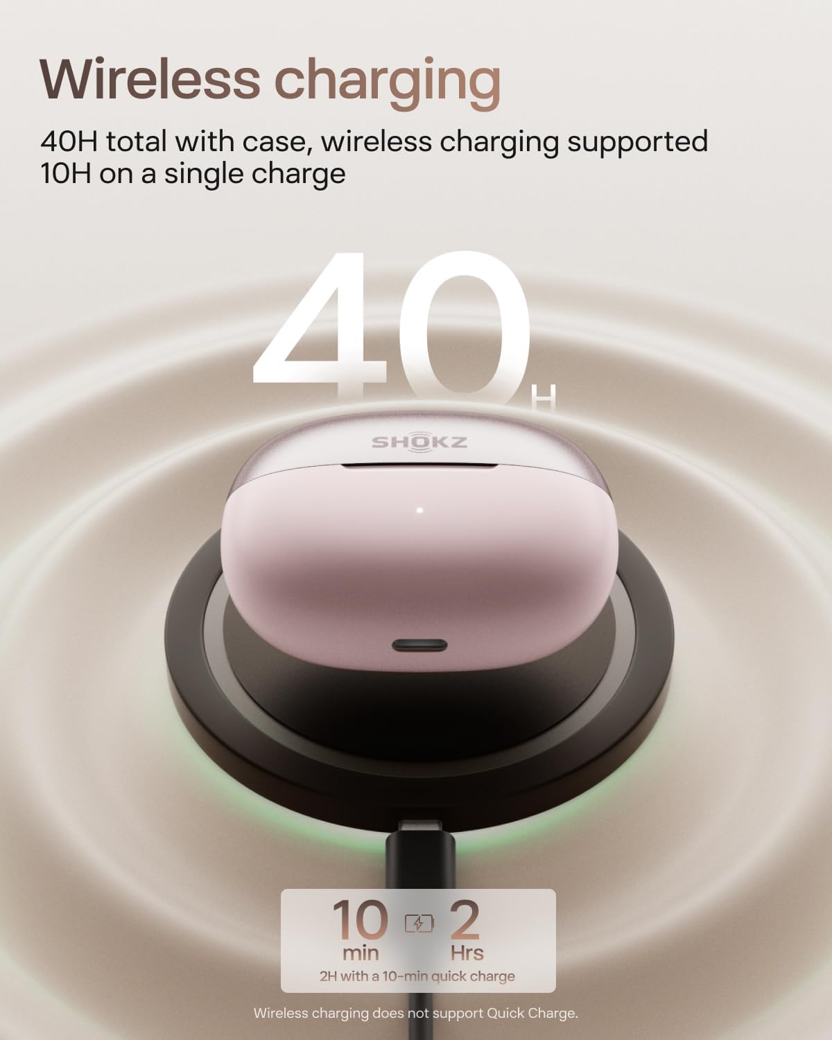 SHOKZ OpenDots ONE-Open-Ear Headphones, Clip-On Earbuds-Wireless Bluetooth Earbuds with Microphone-Secure, Lightweight, Comfort-Premium Dolby Audio-Water Resistant-Fast Charging-Up to 40 hrs Playtime