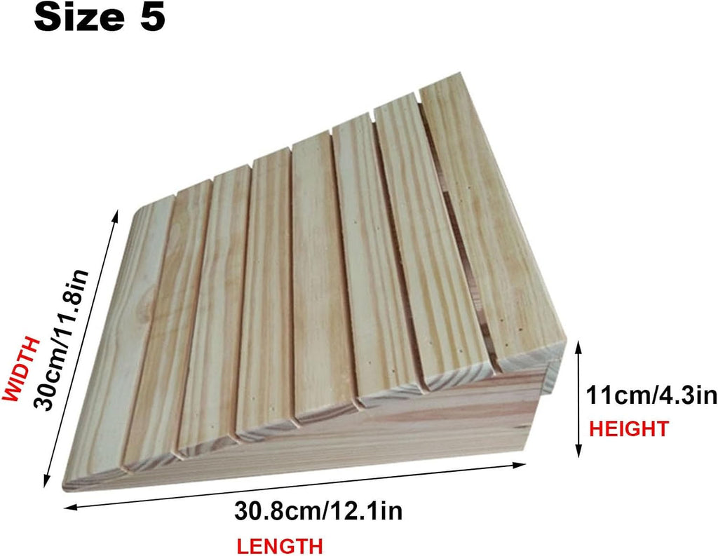 Wooden Threshold Ramp 2-6inch Door Ramp Home Non-Slip Entry Ramp or Doorways Curbs Step Transition Ramps for Wheelchair Walkers Car Motorcycle (Size : 30.8x30x11cm)
