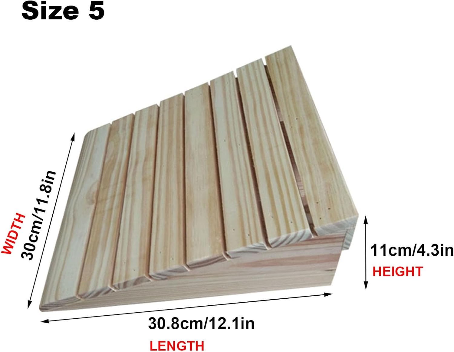 Wooden Threshold Ramp 2-6inch Door Ramp Home Non-Slip Entry Ramp or Doorways Curbs Step Transition Ramps for Wheelchair Walkers Car Motorcycle (Size : 30.8x30x11cm)