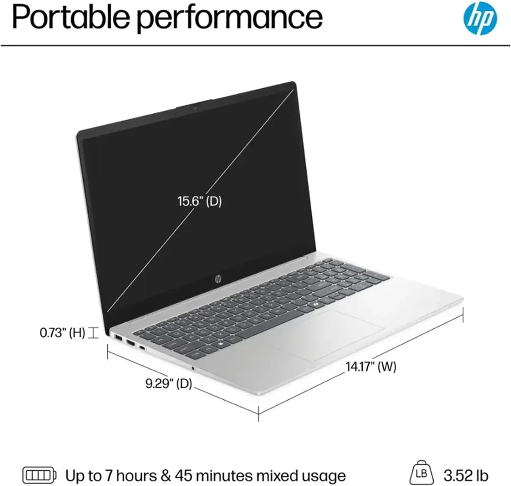 HP New 2026 Edition Core i7 15.6' Laptop | Intel Core i7-1355U up to 5.0GHz | 16GB RAM - 1TB PCIe SSD |Webcam | FHD | Long Battery Life | Windows 11 | Business & Academic