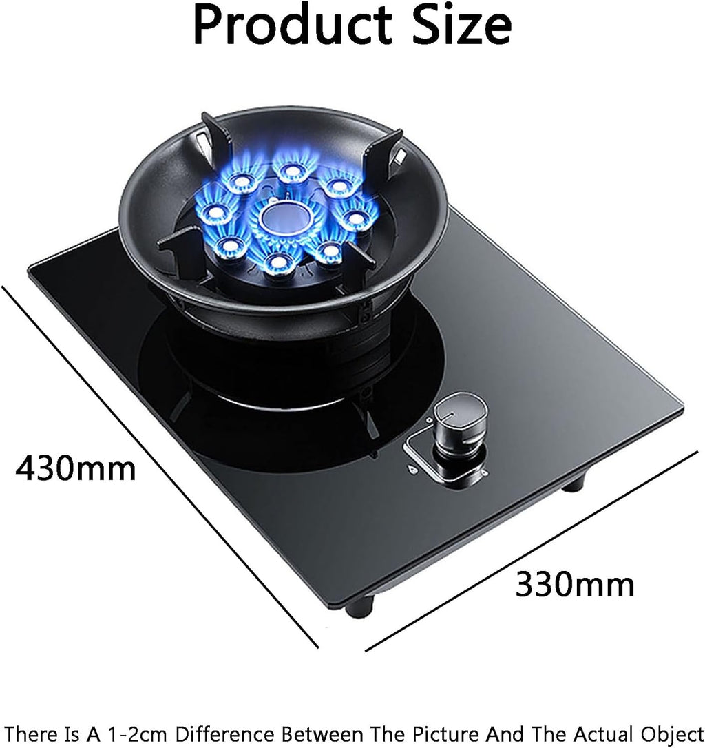 Gas Cooker,5.2kW Single-Burner Gas Stove,Desktop/Built-in Dual-Use,Suitable For Family Restaurants Food Stalls(LPG)