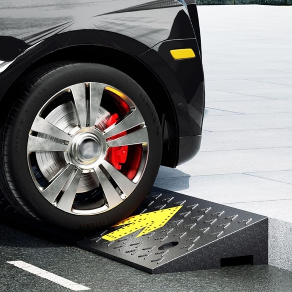 Car Ramp, Driveway Curb Ramps, 1-4' Rise Threshold Ramp, Non-Slip Entry Ramp, Rubber Wheelchair Ramps for Doorways, Entryway, Steps, Garage ﻿ ﻿ ﻿ ﻿(3.5' Rise/9cm)