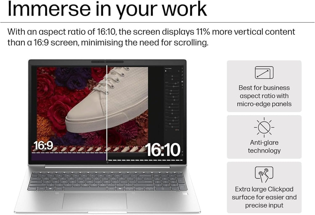 HP EliteBook 660 G11 Business AI PC Laptop (16' FHD+ Anti-Glare, Intel 12-Core Ultra 7 165U, 32GB DDR5, 1TB SSD), Fingerprint Reader, Backlit, 5MP IR Webcam, 2x Thunderbolt 4, Fast Charge, Win 11 Pro