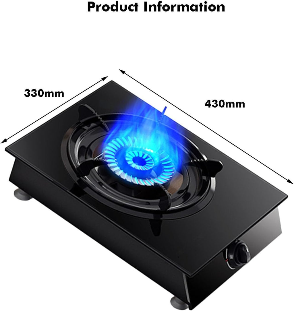Cassette Stove,Portable Gas Stove,Max 14330.4BTU Single Burner Cassette Stove Piezo-Ceramic Ignition for Camping Cooking Car Travel Home and Apartment (Color : LPG, Size : Style 2)