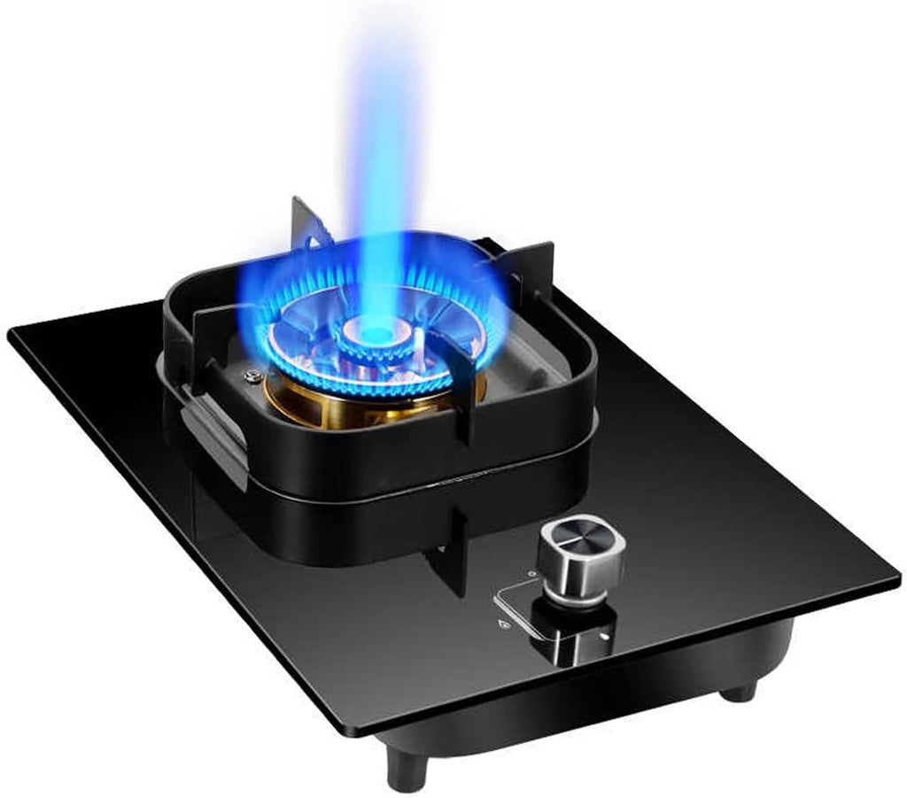 Gas Stove with 1 Burner,5.2KW Kitchen Counter Top Stove,Gas/LP Gas Conversion Stove,with Flameout Protection,for Home Kitchen Motor Home Camp(LPG)