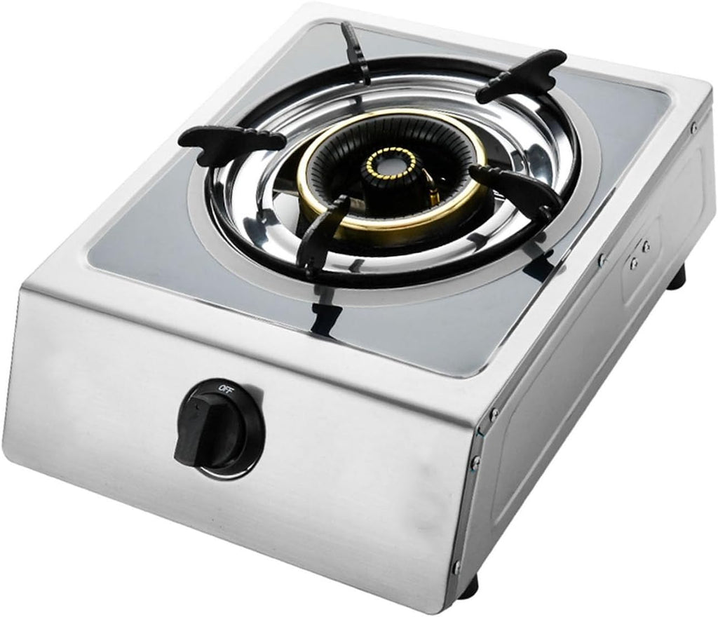 Single Burner,LPG Gas Stove,5kw Desktop Stainless Steel Gas Stove,Thermocouple Protection,Suitable for Indoor Use