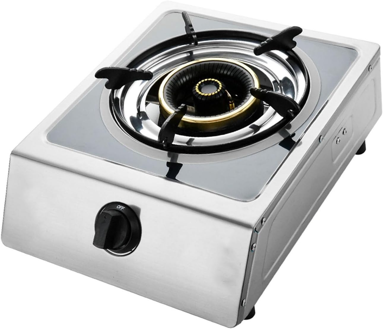 Single Burner,LPG Gas Stove,5kw Desktop Stainless Steel Gas Stove,Thermocouple Protection,Suitable for Indoor Use