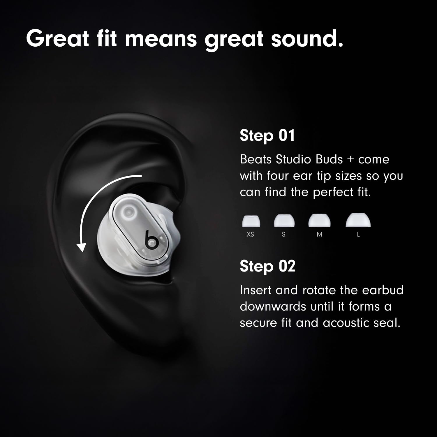 Beats Studio Buds + | True Wireless Noise Cancelling Earbuds, Enhanced Apple & Android Compatibility, Built-in Microphone, Sweat Resistant Bluetooth Headphones, Spatial Audio - Ivory