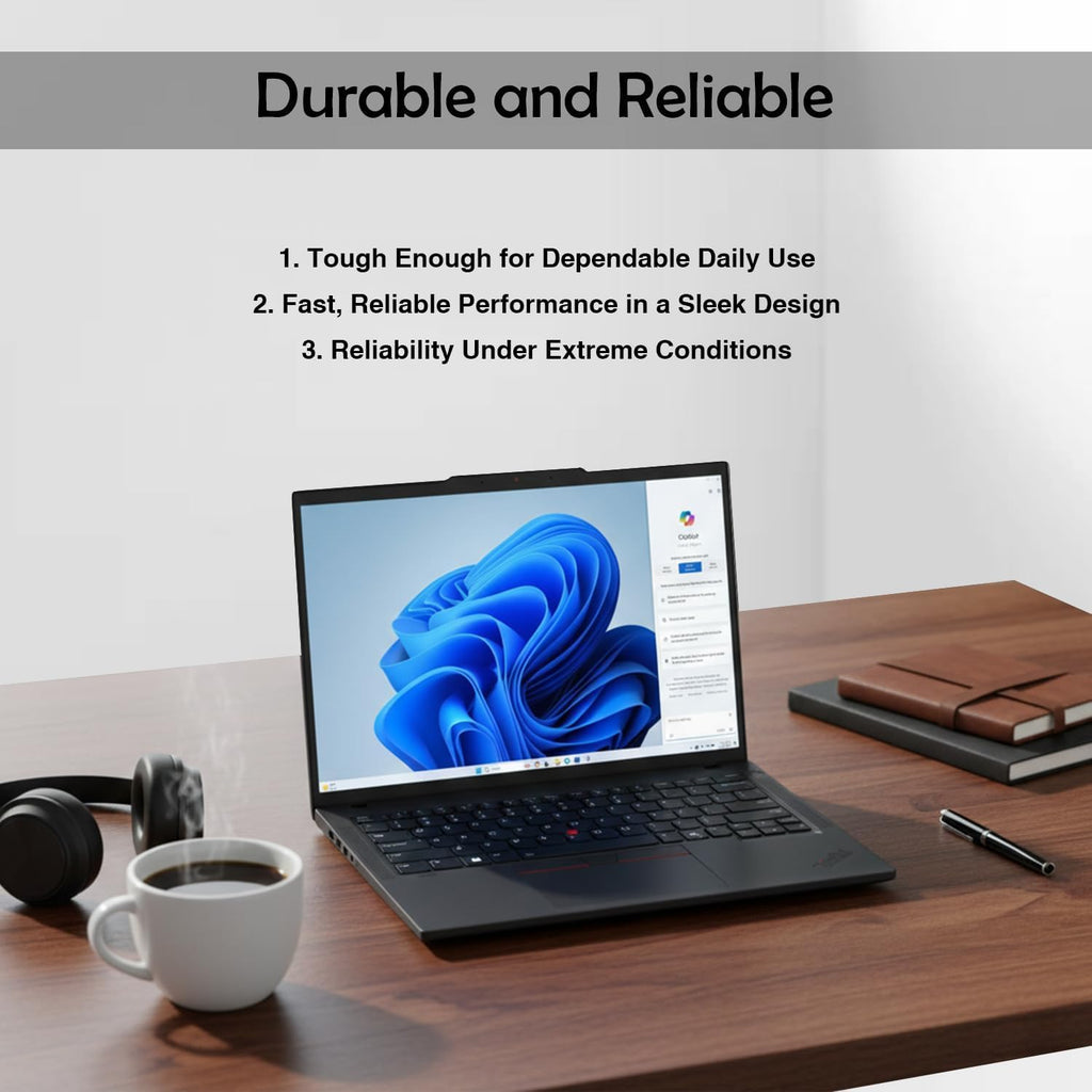 Lenovo ThinkPad T14 Gen 5 AI Business Laptop 14.0' IPS FHD+ (Intel Core Ultra 7 155U(>i7-13700H), 32GB DDR5, 1TB SSD, Copilot, Backlit KB, Fingerprint, 2 Thunderbolt 4, 5MP Webcam, DKZ Hub, Win11P)
