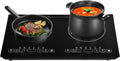 Double Induction Cooktop 2 Burner, 2000W+2000W Electric Induction Cooktop, 110V Table Top Stove Portable Electric Hob, 2 Preset Mode, Bulit-in/Countertop With LED digital display, for Kitchen, RV