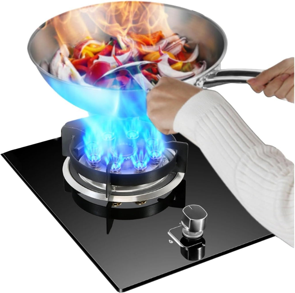 Gas Stove with 1 Burner,5.2KW Kitchen Counter Top Stove,Catering Indoor Regulators,with Accidental Flameout Protection Device,for Home Kitchen(LPG)