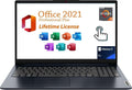 LENOVO Ideapad 1 Laptop, 15.6' FHD (1920x1080) Touch Display, with Free Lifetime Office 2021,Ryzen 5 7520U,8GB RAM,2TB SSD AMD Radeon Graphics, Type C, Windows 11 Pro, Abyss Blue
