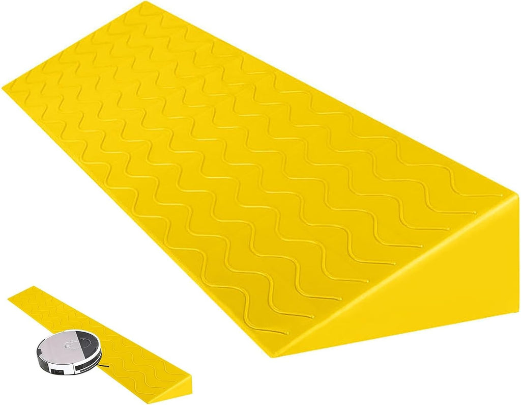 Ramps Portable Threshold Ramps, 3-9cm High, Indoor Curb Ramps, Non-Slip Kerb Ramp for Threshold Wheelchair Scooter Sweeping Robot, Door Step Accessible Rise Channel Mat (Color : Yellow, Size : 100x1