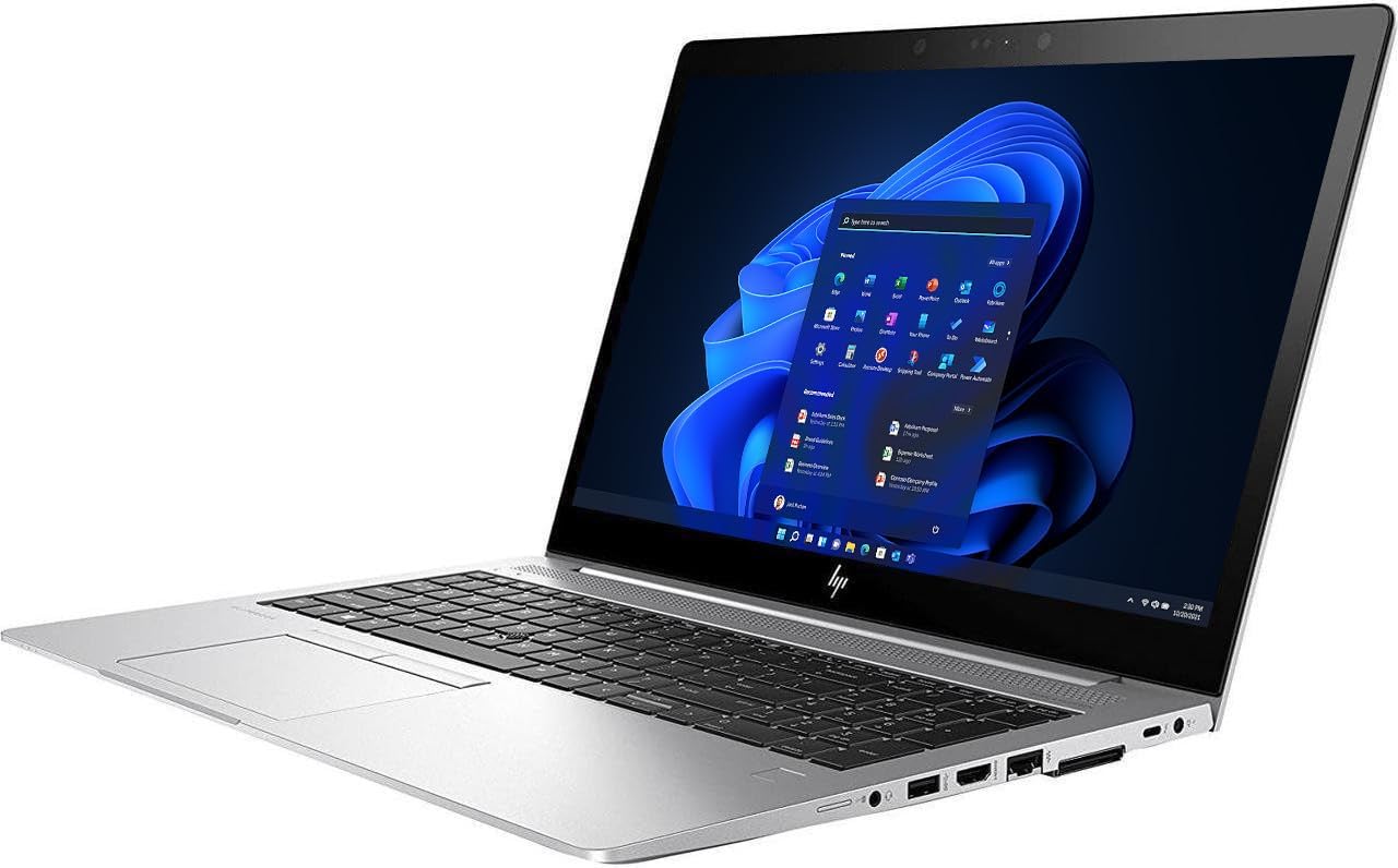 HP EliteBook 850 G5 15.6' Laptop, Intel i5 8250U 1.6GHz, 32GB DDR4 RAM, 512GB NVMe M.2 SSD, 1080p Full HD, USB C Thunderbolt 3, Webcam, Windows 11 Pro (Renewed)