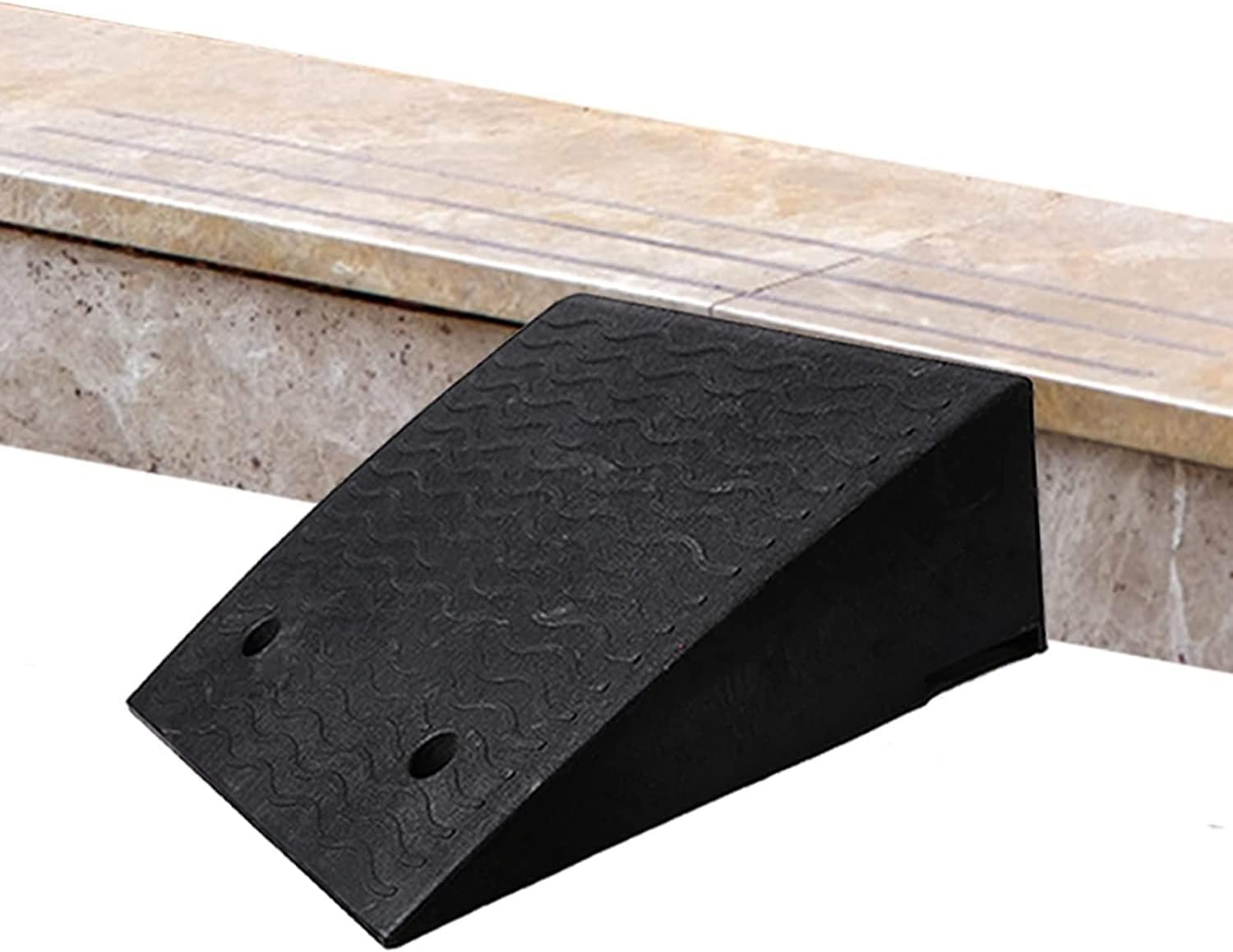 Heavy Duty Curbs Ramp for Stairs Scooters Wheelchair Threshold Ramps, Strong Solid Rubber Ramp 5 in/ 6 in/ 7 in/ 8 in Rise, Home Garage Driveway Ramp(16cm/6.3in Rise) (1)