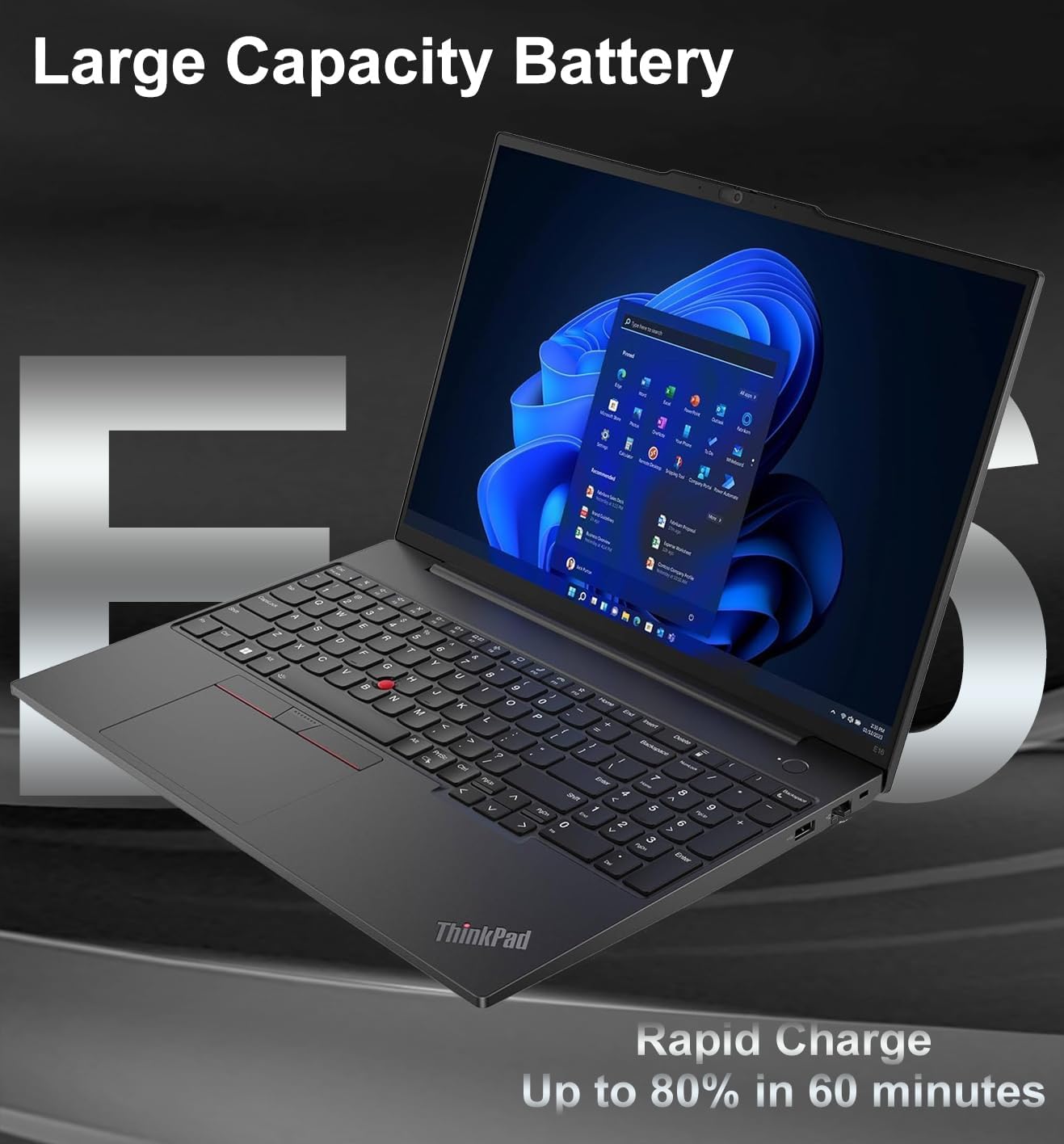 Lenovo ThinkPad E16 Gen 2 Business Laptop (16' FHD+ Touchscreen, AMD Ryzen 7 7735U (> Intel i7-1355U), 32GB DDR5 RAM, 1TB SSD) Backlit KB, 1080p Webcam, Ethernet, Wi-Fi 6E, Win 11 Pro w/ Copilot