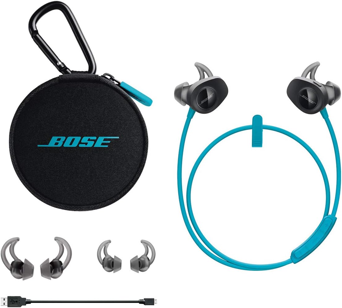 Bose SoundSport Wireless, Sweat Resistant, in-Ear Headphones, Aqua