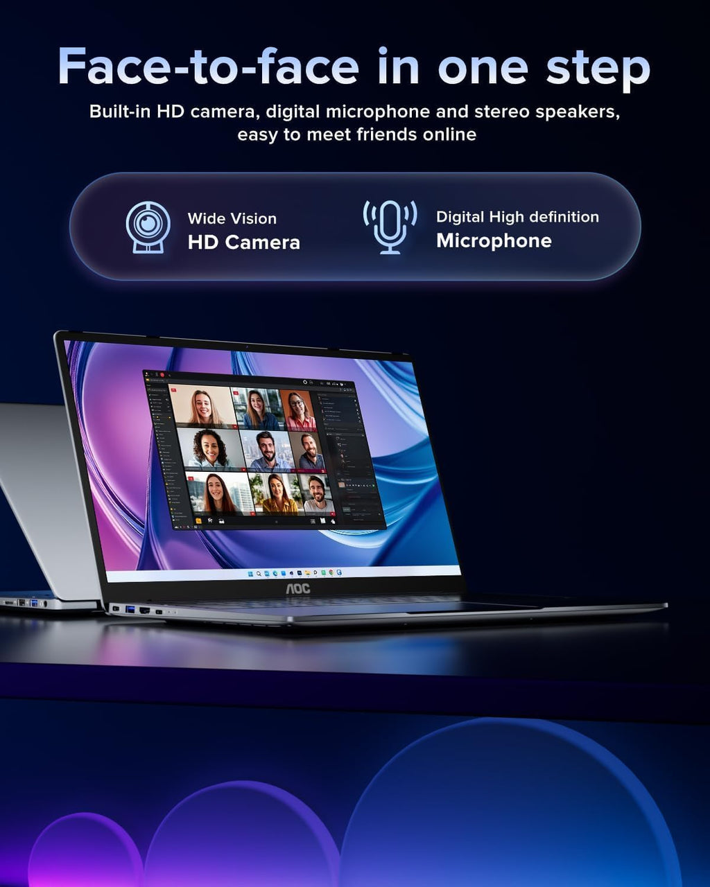 AOC Laptop Computer 16GB RAM 512GB SSD Laptops 15.6 Inch FHD Screen Premium Laptop with Intel N95 Processor(Up to 3.4GHz) Windows 11 Laptop Computer, Light&Thin, Metal Shell, Webcam, Type-C, USB3.2