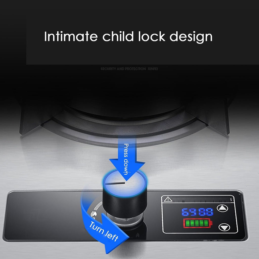 Gas Stove, Timing 1 Burners Gas Hob 9-Cavity Fierce Fire 5.2kw,Desktop and Embedded Dual-use Gas Cooker NG/LPG, for Home Camping Outdoor(NG)