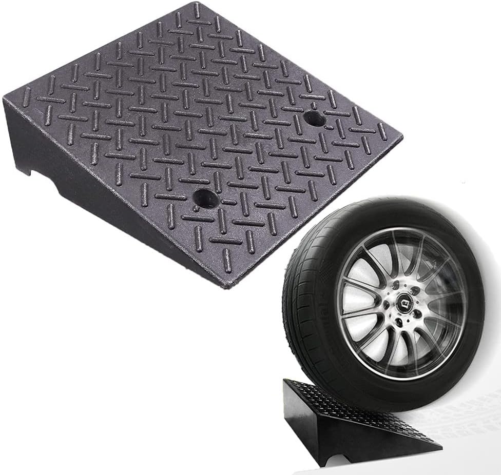Driveway Curb Ramp Rubber Threshold Ramp, 2-6 Inch Height, Ramp for Loading Dock Car Sidewalk Heavy Duty & Portable (Size : 100x30x11cm)