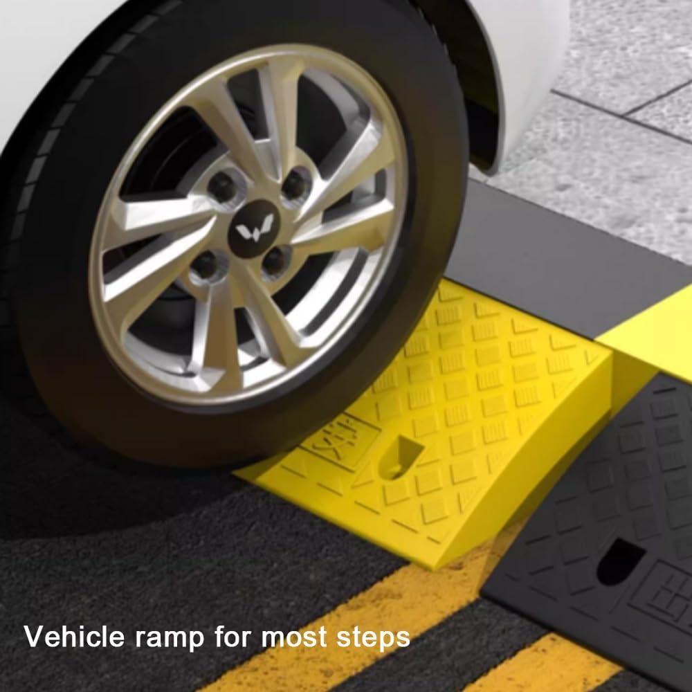 Mobility Scooter/Wheelchair Ramp for Front Door 20' Wide Threshold Ramp for Patio Sliding Door Rubber Bridge Ramp for Driveway/Shed/Doorways 32'x20'x2.5'
