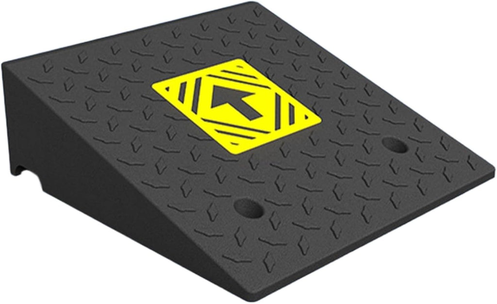 Heavy Duty 6614lb/3000kg Curb Ramp, Non-Slip Surface, Threshold Ramp with Yellow Arrow, Suitable for Car, Motorcycle, Bike, Wheelchair(50 * 50 * 18cm/20 * 20 * 7in)