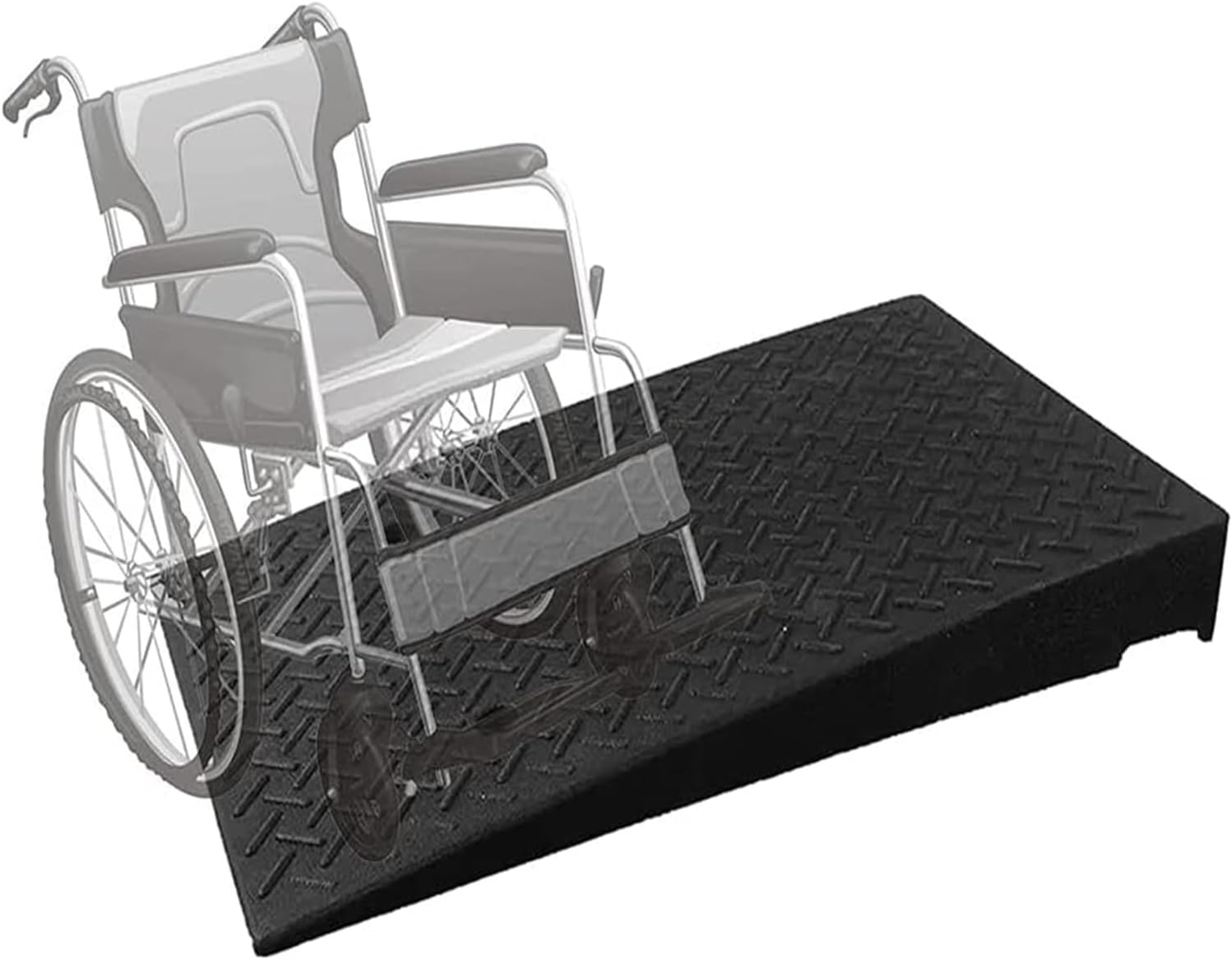 Threshold Ramp Wheelchair Ramp Heavy Duty Rubber Threshold Ramp Entrance Gate Scooter Ramp Transition Ramp for Car Trolley Kerb Ramps Anti-Slip (Color : Black, Size : 10cm/4in Rise)