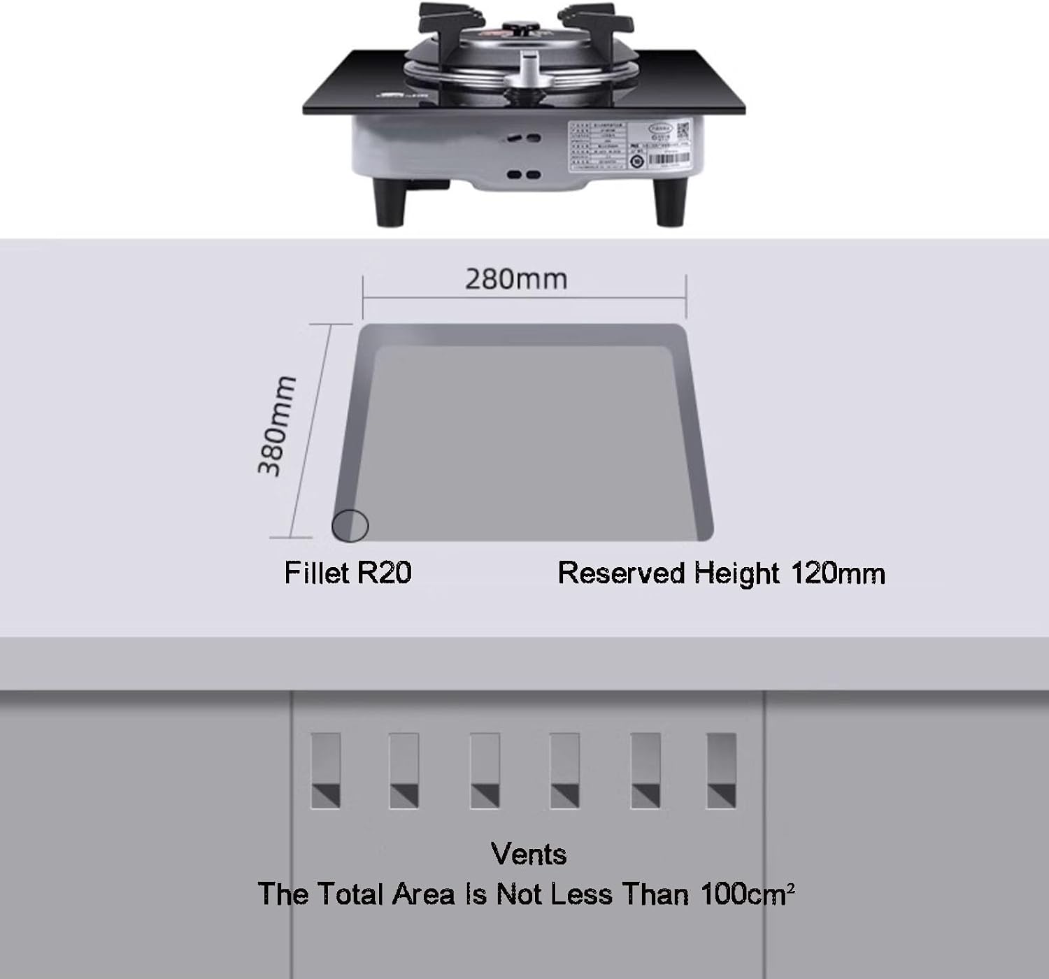Single-Burner Gas Stove, Natural Gas/liquefied Gas Available, with Flameout Protection,for Tailgating, Seafood Boil,Home Brewing(NG)