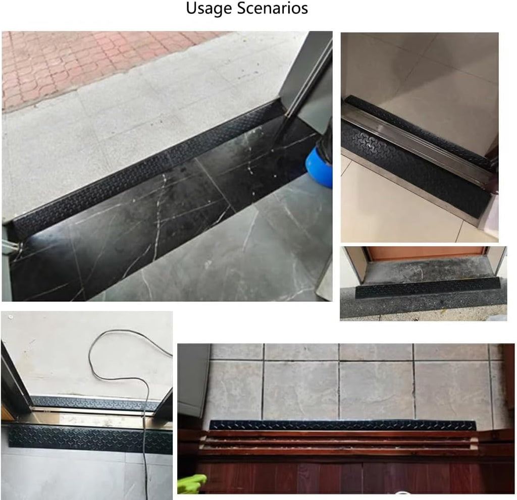Wheelchair Ramps for Doorways,Solid Rubber Threshold Ramp, Non-Slip Surface, Soft Collapsible Threshold Ramp for Bathroom Doorway Garage Wheelchair(100 * 9 * 3.5cm)