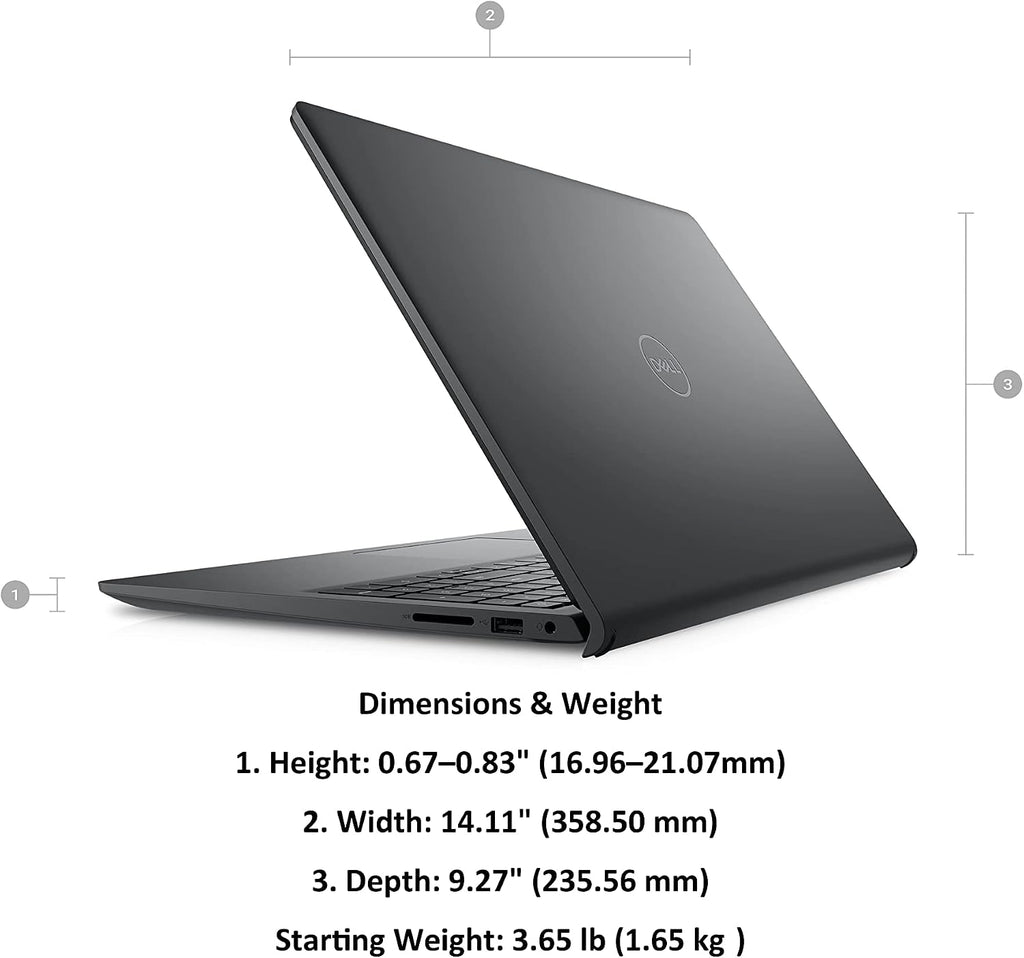 Dell Inspiron 15 3000 3520 15.6' FHD Touchscreen (Intel 4-Core i5-1135G7, 16GB RAM, 512GB PCIe SSD, UHD Graphics) Business Laptop, WVA Anti-Glare, Numeric Keypad, Webcam, Wi-Fi, Win 11 Pro, Black