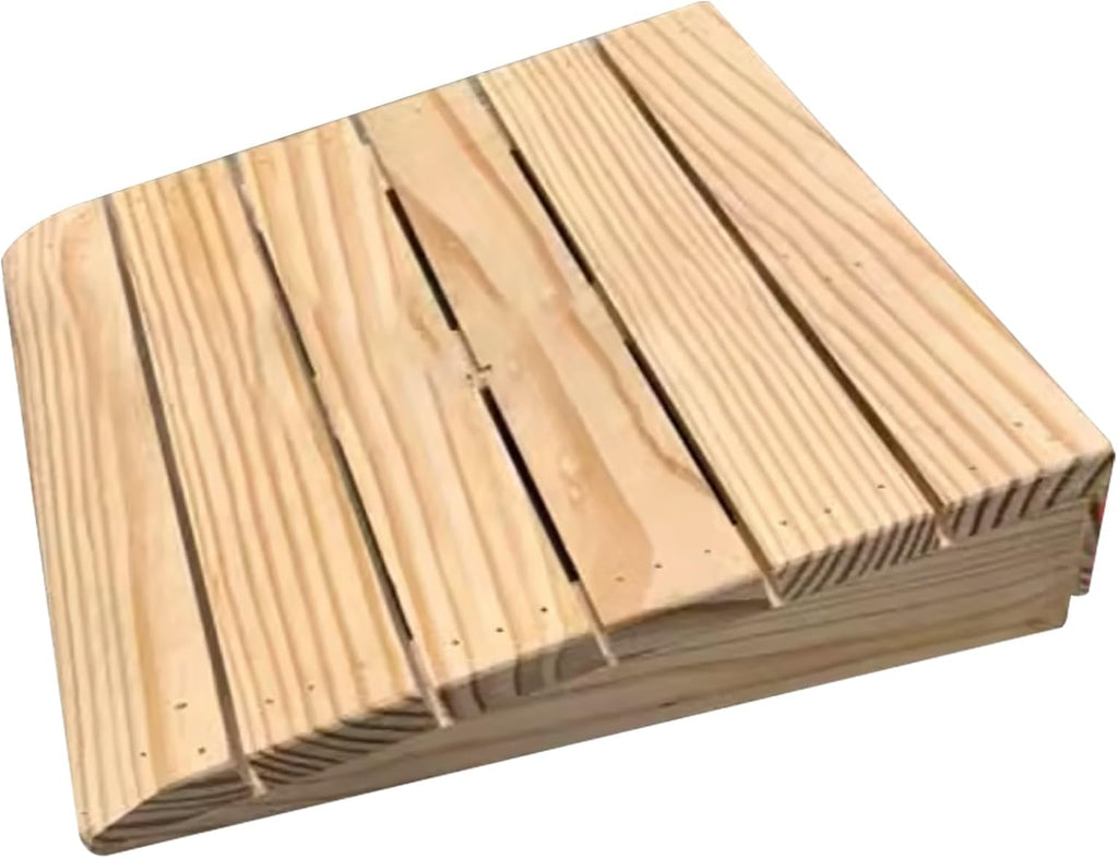 Solid Wood Curb Ramps, 7-15 cm Rise Portable Non-Slip Threshold Ramps for Garage, Patio Door Shed, Loading Dock, Driveway Wheelchair Sidewalk (Size : 30x33.8x13cm/12x12x5.1in)