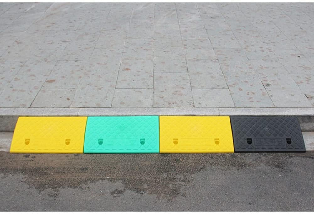 PVC Curb Ramp, Anti-Slip Driveway Ramps, 1in-7.5in Portable Threshold Ramp, Motorcycle/Cars/Wheelchairs, Lightweight Ramp for Indoor Home-2pcs (Color : Y, Size : 50x40x17cm/20x15.7x6.3in)
