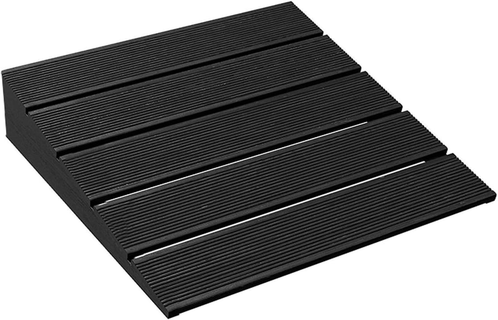 Solid Wood Curb Ramp, 3' to 10' Rise Height Heavy-Duty 2200 Lbs Capacity Wheelchair Ramp, Threshold Ramps, for Cars, Wheelchairs, Bikes, Motorcycles(Black,50 * 50 * 10cm/20 * 20 * 4in)
