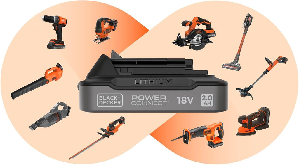BLACK+DECKER 18 V Battery Lawn Mower (36 V with Two 18 V 2.5 Ah Batteries Supplied) - 33 cm Bull - Adjustable Cutting Height - Basket 35 Litres BCMW3318L2-QW