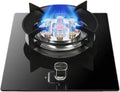 Gas Stove with 1 Burner,5.2KW Nine-Chamber Fierce Flame Stove,Gas/LP Gas Conversion,with Flame Out Protection,for Home Kitchens(LPG)