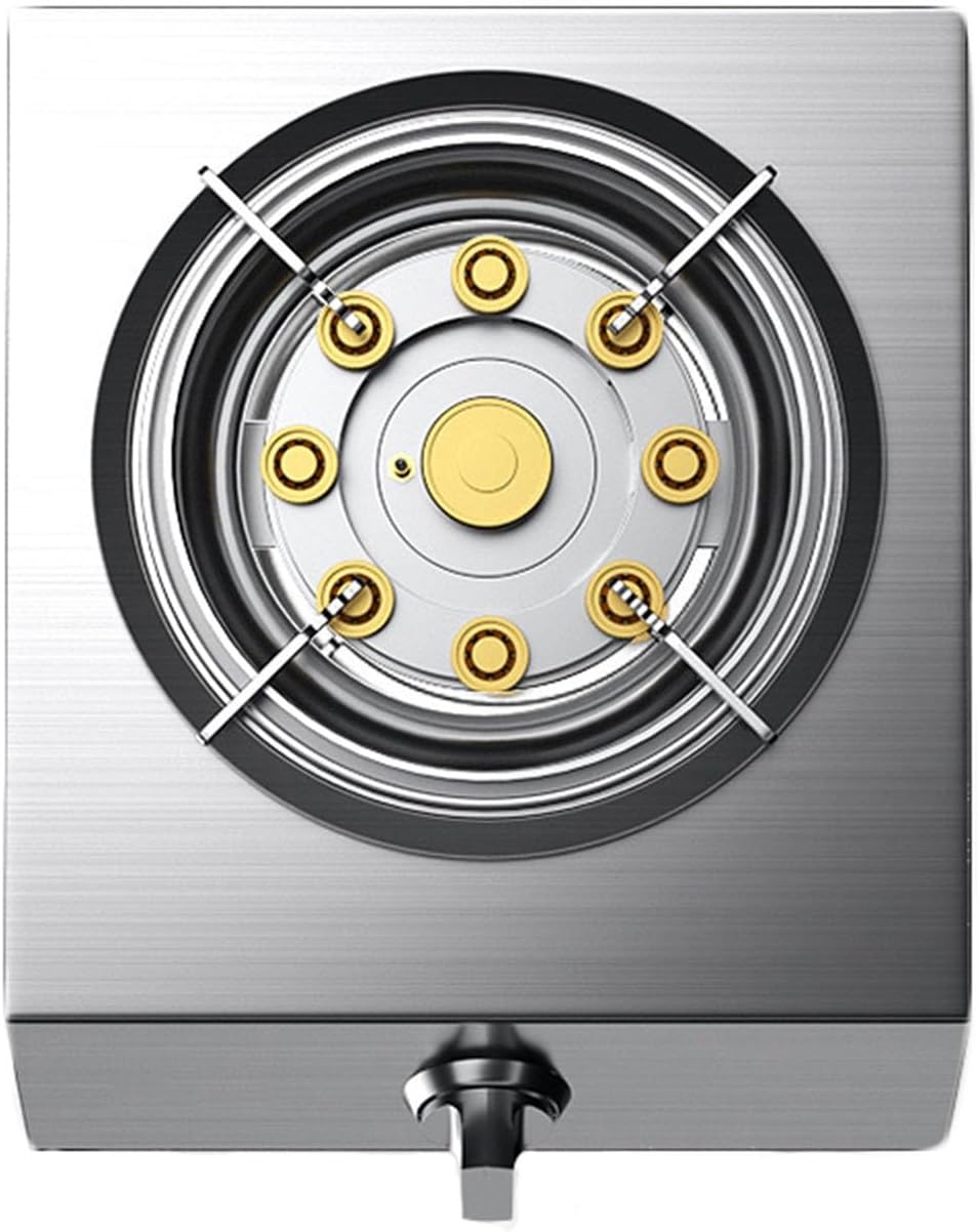 Portable Gas Stove,Cassette Stove,Max 17060BTU Single Burner Cassette Stove Piezo-Ceramic Ignition for Car Travel Home and Apartment (Color : LPG, Size : Style 2)