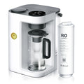 Bluevua RO100ROPOT-Lite Countertop Reverse Osmosis Water Filter System, 3:1 Pure to Drain Ratio, Portable RO Filtration with Remineralization, No Installation, WQA Certified, 7-Stage UV White