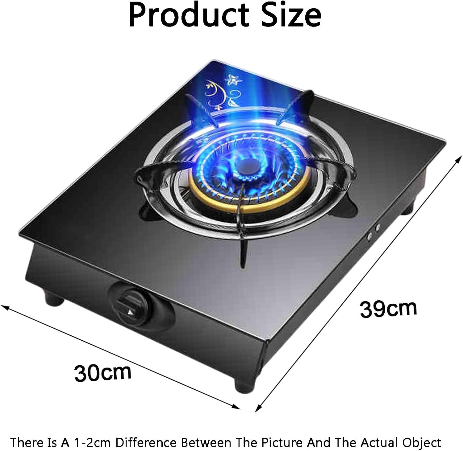 Gas Cooker,5.2kW Single-Burner Tabletop gas Stove,Energy-Saving cooker,for Camping Restaurants Home(LPG)