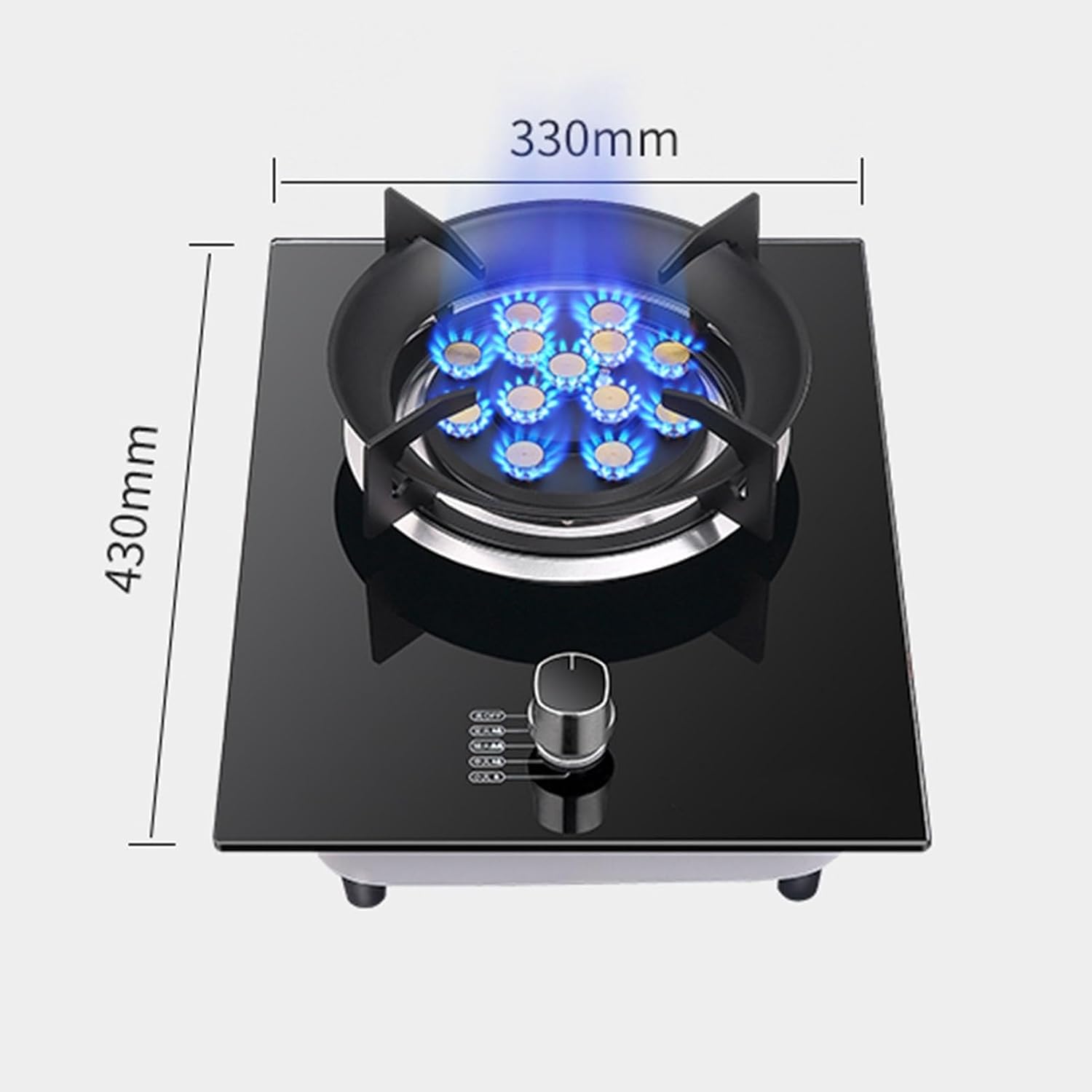 Propane Gas Stove,Single Burner Propane Stove,Max 24566.4BTU with Pulse Electronic Ignition Tempered Glass Suitable for Apartments Kitchens and More