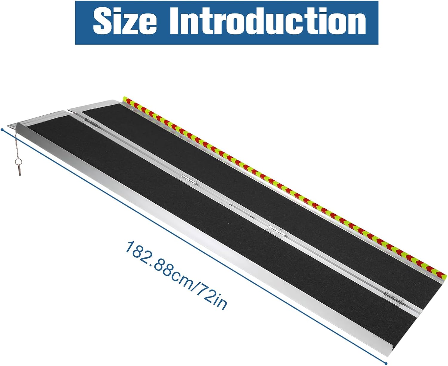 Generic Portable Wheelchair Ramp Aluminum Folding Door Threshold Wheelchair Ramp Wheel Chair Ramp for Home Steps Stairs Entry Threshold Doorways