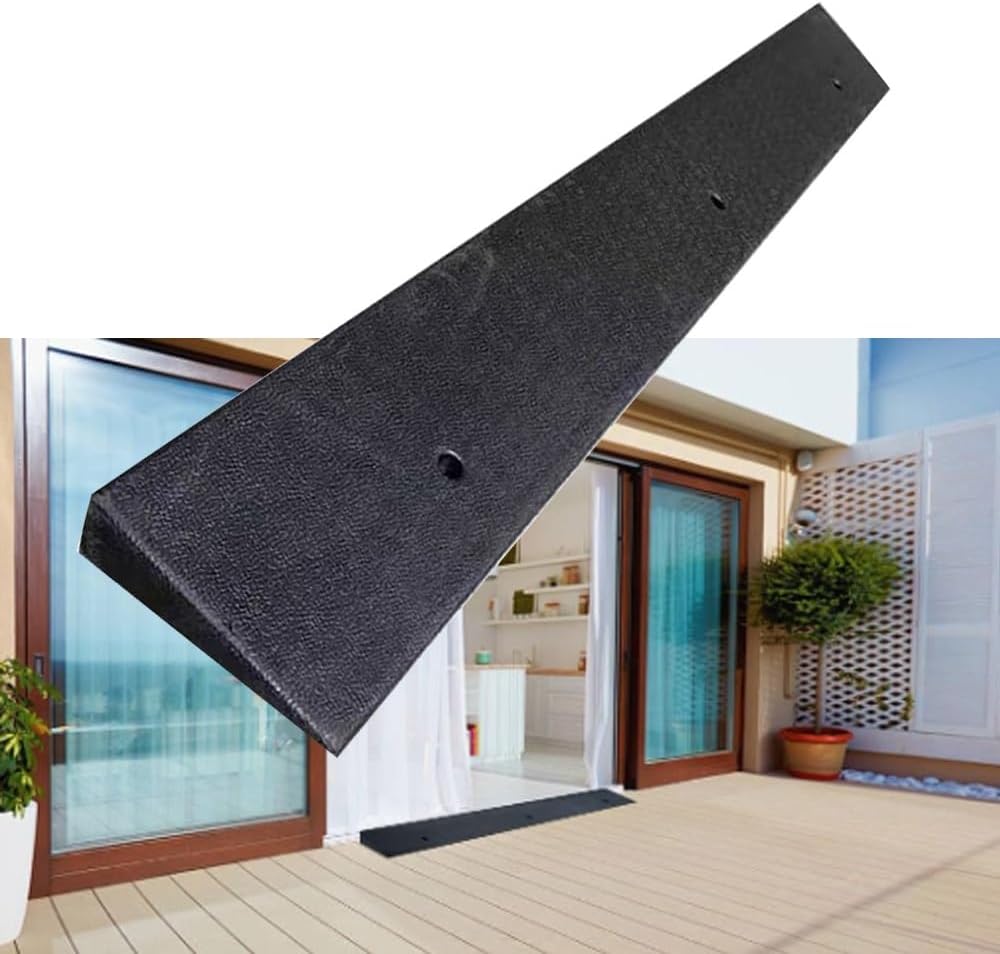 39' Long Curbside Ramp 2'' Rise Rubber Threshold Ramp Rubber Wheelchair Access Door Ramp Portable Driveway Scooter Ramps，2200 LBS Capacity Non-Skid(Height: 5.5cm/2.16in)