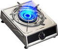 Gas Stove,1 Burner Portable Gas Hob LPG/NG Cooker,Stainless Steel Freestanding Table Top for Home Camping Garden Catering,4.2KW/14330.4BTU (Color : NG)