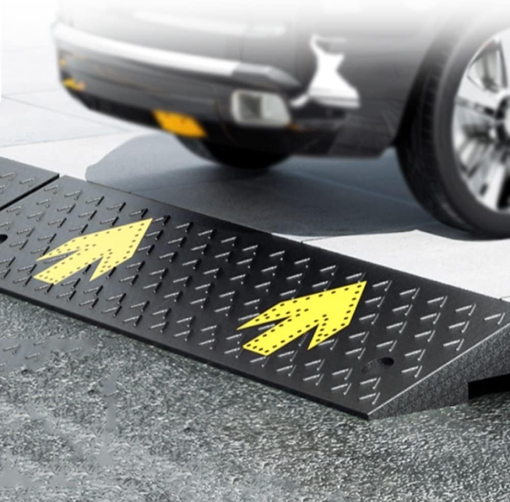 Car Ramp, Driveway Curb Ramps, 1-4' Rise Threshold Ramp, Non-Slip Entry Ramp, Rubber Wheelchair Ramps for Doorways, Entryway, Steps, Garage ﻿ ﻿ ﻿ ﻿(3.5' Rise/9cm)